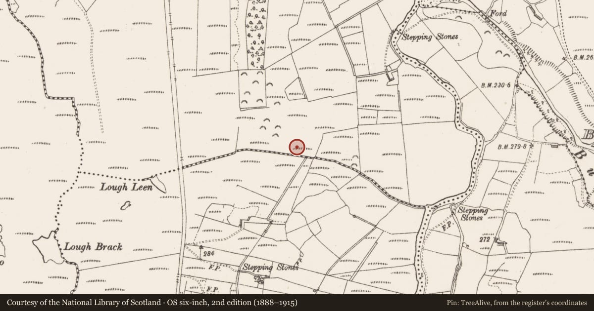 Ordnance Survey six-inch map, 2nd edition (1888–1915) covering the location of Cairn - burial cairn, Camcuill, County Sligo, with a pin at the register's coordinates