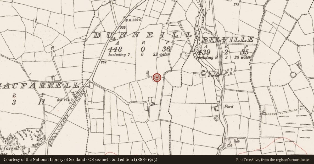 Ordnance Survey six-inch map, 2nd edition (1888–1915) covering the location of Enclosure, Dunneill, County Sligo, with a pin at the register's coordinates