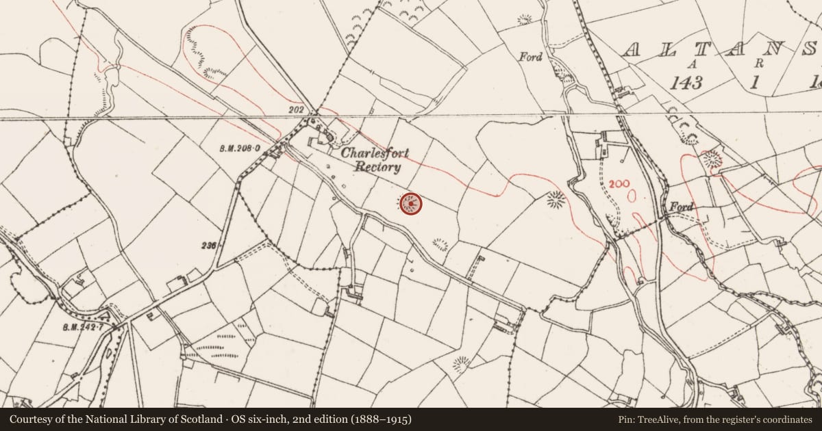 Ordnance Survey six-inch map, 2nd edition (1888–1915) covering the location of Ringfort - rath, Ballyglass, County Sligo, with a pin at the register's coordinates