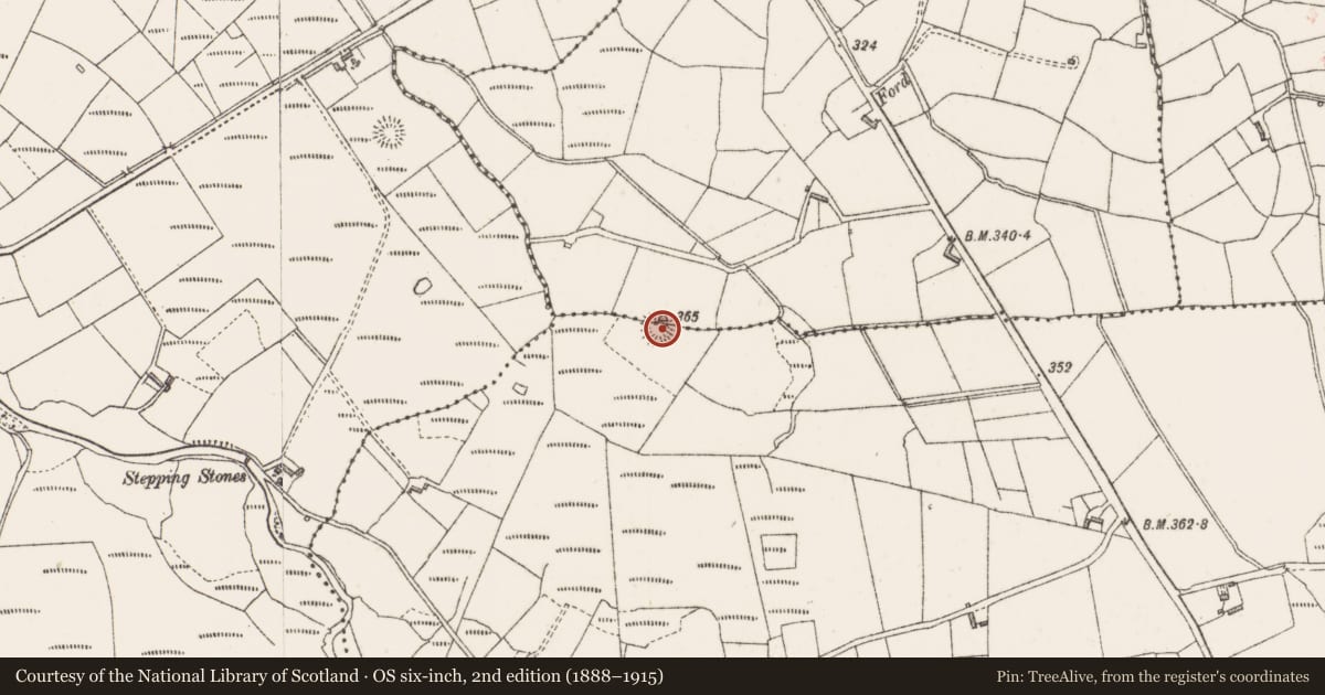 Ordnance Survey six-inch map, 2nd edition (1888–1915) covering the location of Enclosure, Farranmacfarrell, County Sligo, with a pin at the register's coordinates