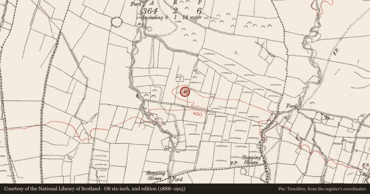 Ordnance Survey six-inch map, 2nd edition (1888–1915) covering the location of Ringfort - rath, Grange More, County Sligo, with a pin at the register's coordinates