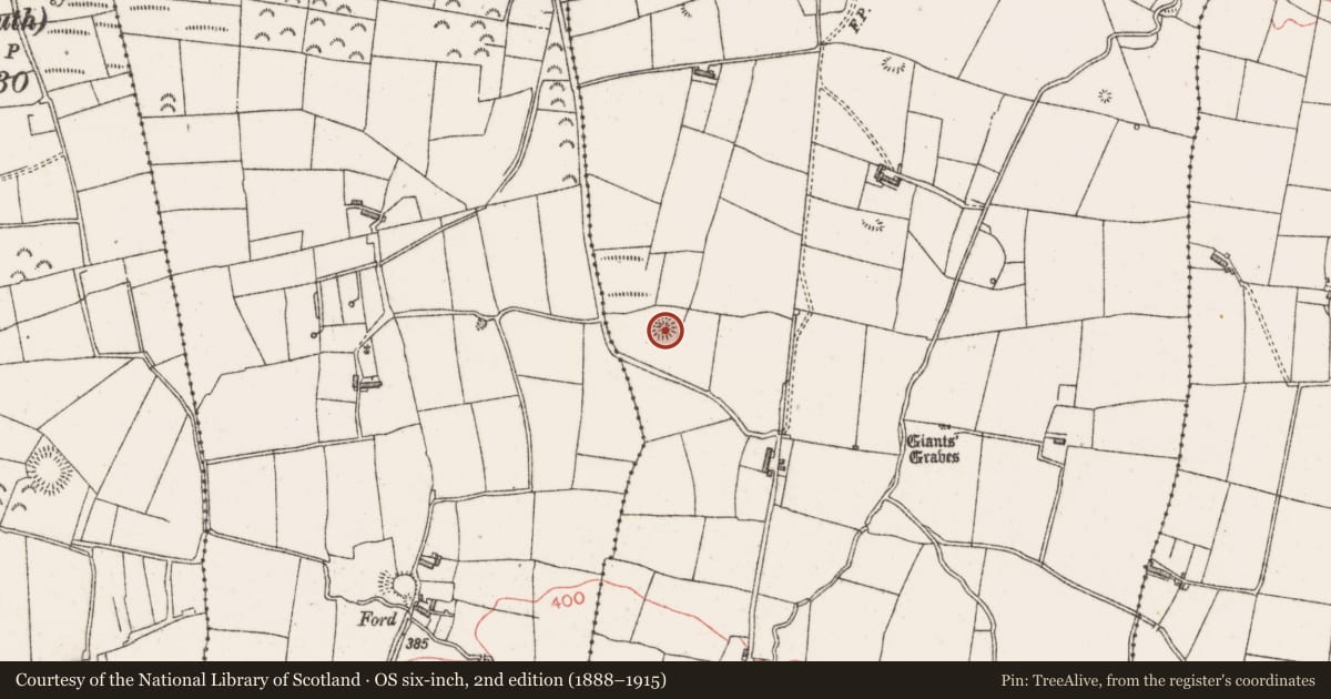 Ordnance Survey six-inch map, 2nd edition (1888–1915) covering the location of Ringfort - rath, Doonflin Upper, County Sligo, with a pin at the register's coordinates