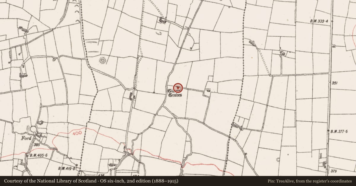 Ordnance Survey six-inch map, 2nd edition (1888–1915) covering the location of Megalithic tomb - court tomb, Doonflin Upper, County Sligo, with a pin at the register's coordinates