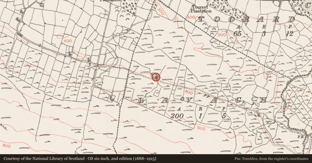 Ordnance Survey six-inch map, 2nd edition (1888–1915) covering the location of House - early medieval, Lavagh, County Sligo, with a pin at the register's coordinates