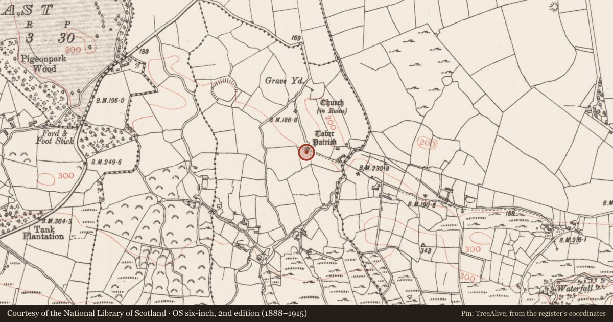 Ordnance Survey six-inch map, 2nd edition (1888–1915) covering the location of Altar, Dromard, County Sligo, with a pin at the register's coordinates
