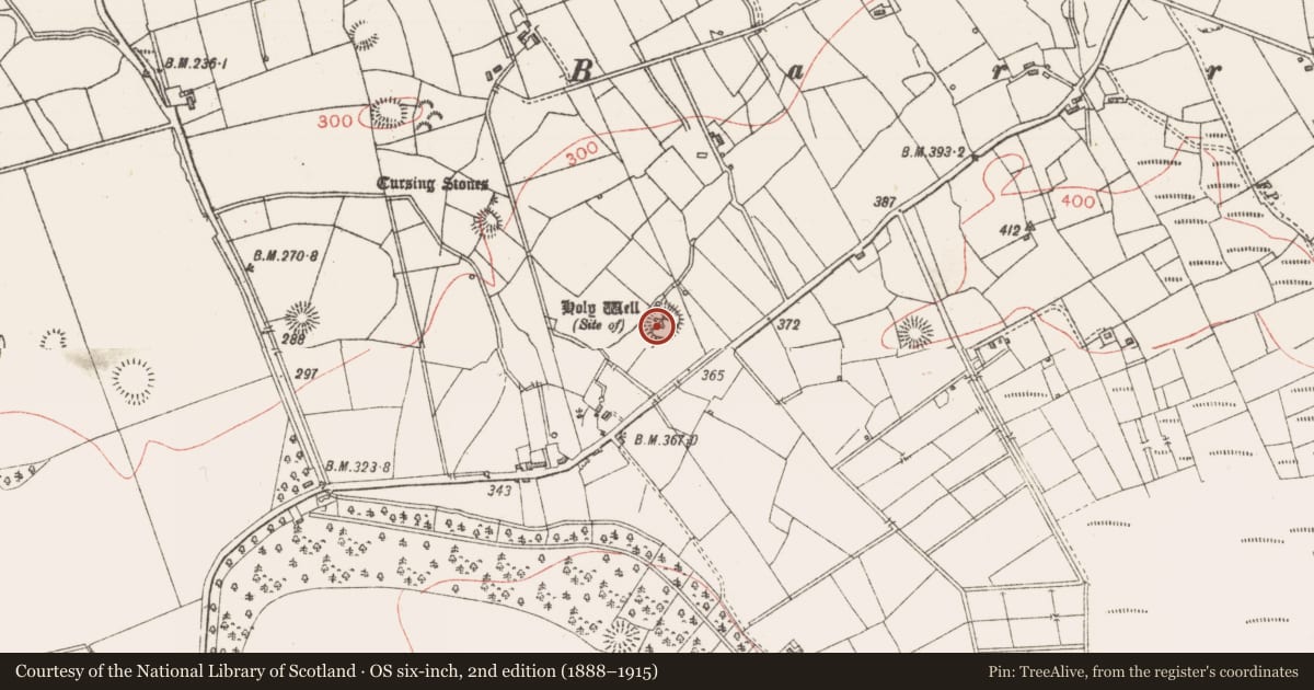 Ordnance Survey six-inch map, 2nd edition (1888–1915) covering the location of Ringfort - rath, Lavally, County Sligo, with a pin at the register's coordinates