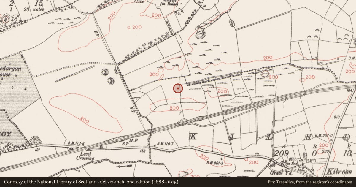 Ordnance Survey six-inch map, 2nd edition (1888–1915) covering the location of Sweathouse, Kilross, County Sligo, with a pin at the register's coordinates