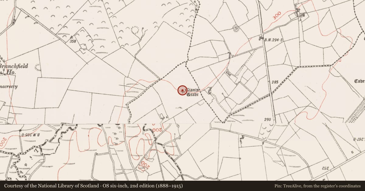 Ordnance Survey six-inch map, 2nd edition (1888–1915) covering the location of Mound, Cloondrihara, County Sligo, with a pin at the register's coordinates
