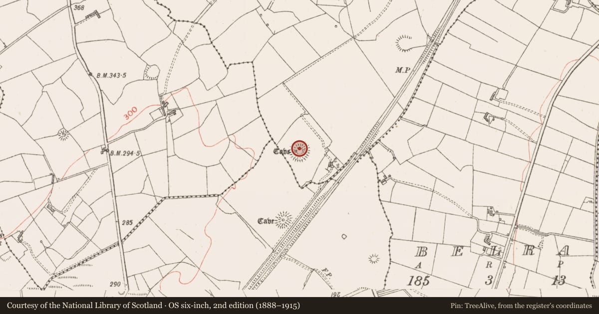 Ordnance Survey six-inch map, 2nd edition (1888–1915) covering the location of Enclosure, Carrowmurray, County Sligo, with a pin at the register's coordinates