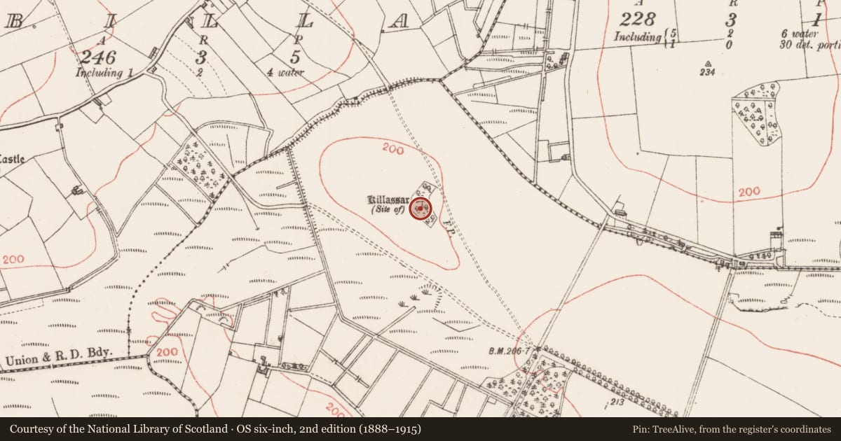 Ordnance Survey six-inch map, 2nd edition (1888–1915) covering the location of Church, Annagh More, County Sligo, with a pin at the register's coordinates
