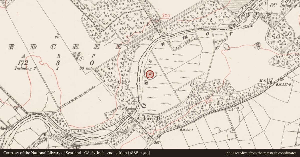 Ordnance Survey six-inch map, 2nd edition (1888–1915) covering the location of Enclosure, Annaghmore, County Sligo, with a pin at the register's coordinates