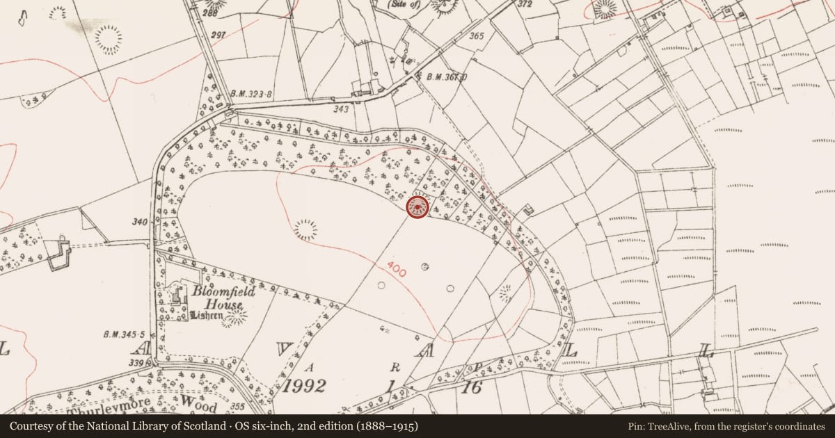 Ordnance Survey six-inch map, 2nd edition (1888–1915) covering the location of Souterrain, Lavally, County Sligo, with a pin at the register's coordinates