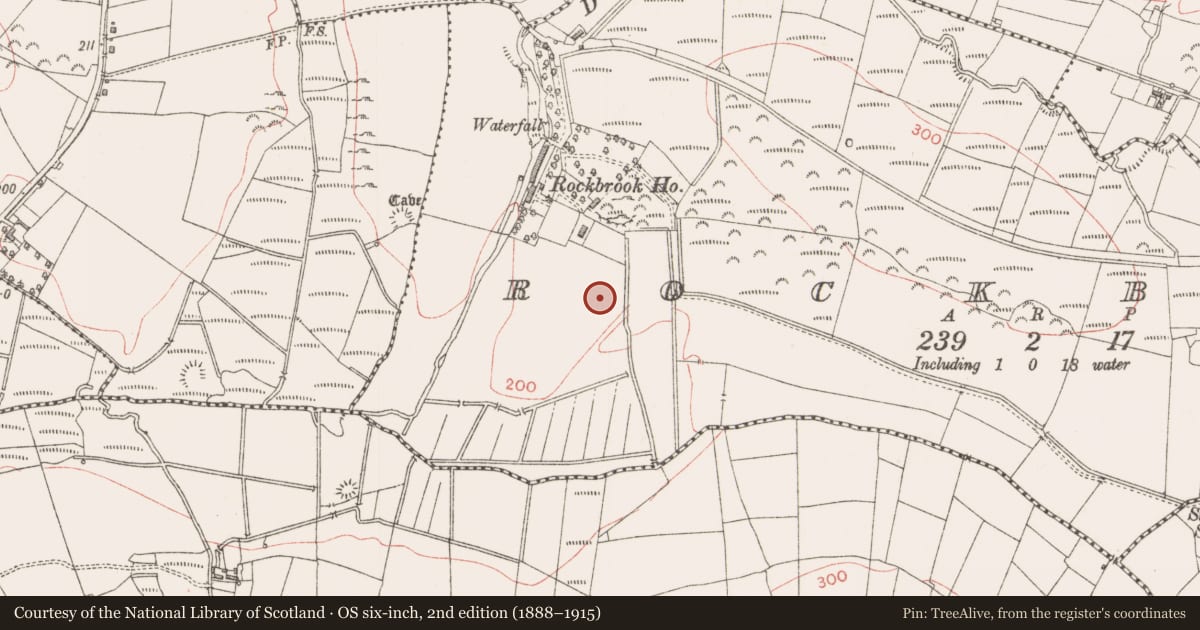 Ordnance Survey six-inch map, 2nd edition (1888–1915) covering the location of Enclosure, Rockbrook, County Sligo, with a pin at the register's coordinates