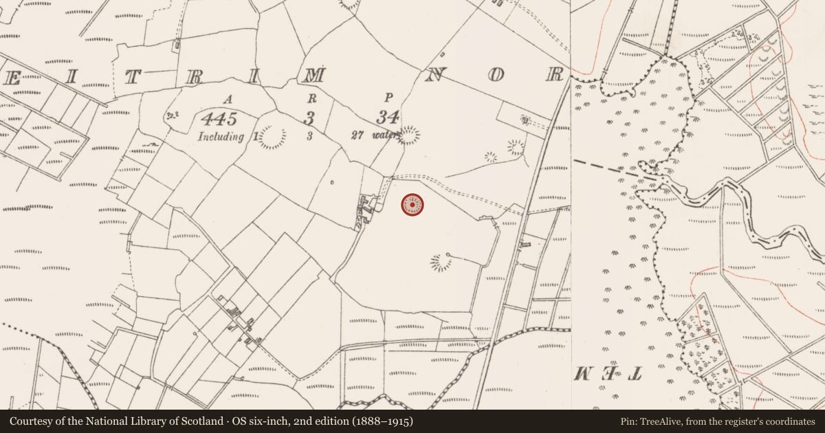 Ordnance Survey six-inch map, 2nd edition (1888–1915) covering the location of Hut site, Leitrim North, County Sligo, with a pin at the register's coordinates