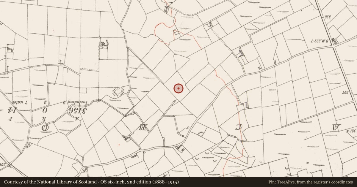 Ordnance Survey six-inch map, 2nd edition (1888–1915) covering the location of Ringfort - rath, Gortnadrass, County Sligo, with a pin at the register's coordinates