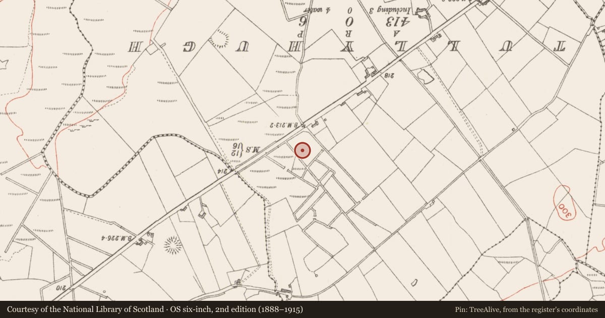 Ordnance Survey six-inch map, 2nd edition (1888–1915) covering the location of Ringfort - rath, Carnyara, County Sligo, with a pin at the register's coordinates
