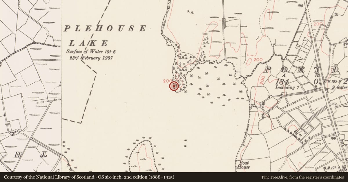 Ordnance Survey six-inch map, 2nd edition (1888–1915) covering the location of Enclosure, Kilbrattan, County Sligo, with a pin at the register's coordinates