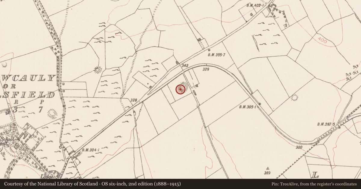 Ordnance Survey six-inch map, 2nd edition (1888–1915) covering the location of Ringfort - rath, Carrigans Upper, County Sligo, with a pin at the register's coordinates