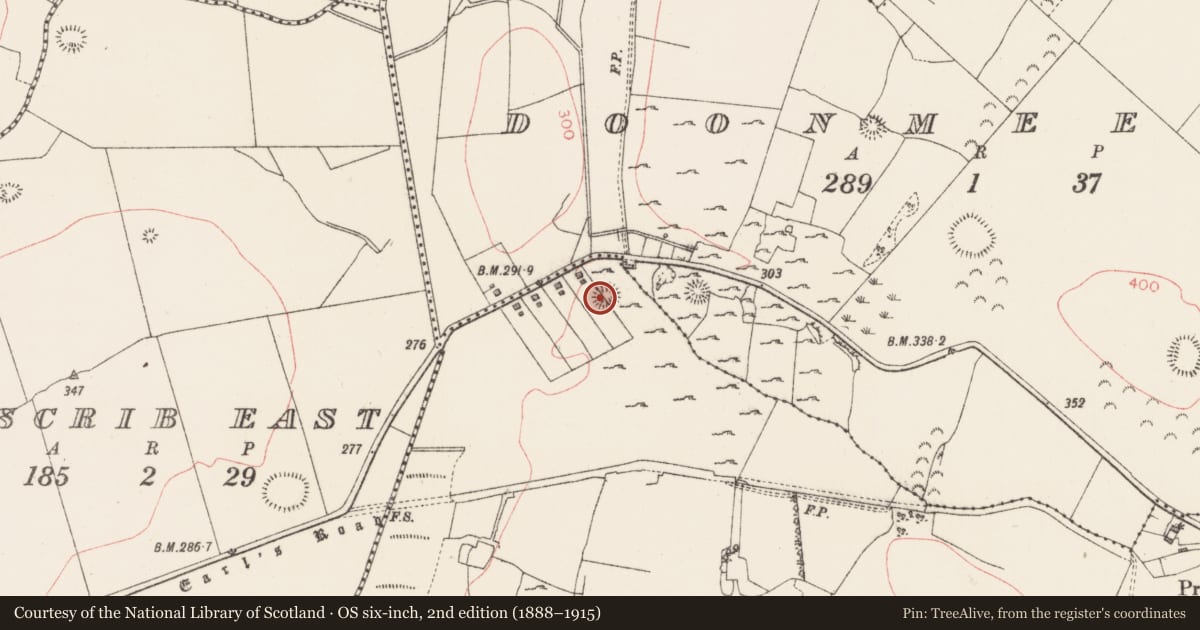 Ordnance Survey six-inch map, 2nd edition (1888–1915) covering the location of Ringfort - rath, Ballinvoher, County Sligo, with a pin at the register's coordinates