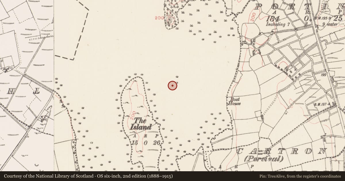 Ordnance Survey six-inch map, 2nd edition (1888–1915) covering the location of Crannog, Templehouse Lake, County Sligo, with a pin at the register's coordinates