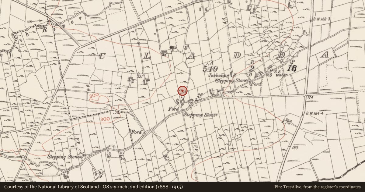 Ordnance Survey six-inch map, 2nd edition (1888–1915) covering the location of Enclosure, Claddagh, County Sligo, with a pin at the register's coordinates