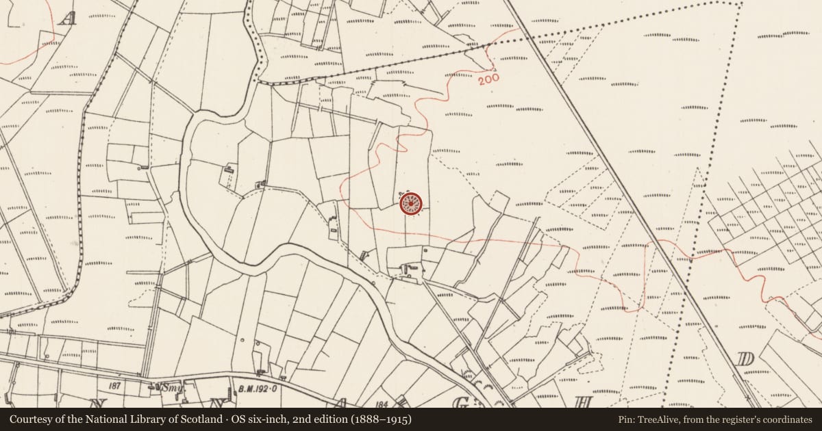 Ordnance Survey six-inch map, 2nd edition (1888–1915) covering the location of Ringfort - rath, Annagh, County Sligo, with a pin at the register's coordinates