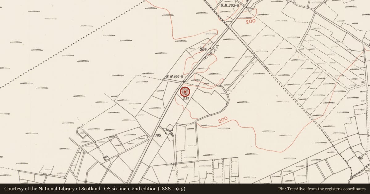 Ordnance Survey six-inch map, 2nd edition (1888–1915) covering the location of Ringfort - rath, Dawros, County Sligo, with a pin at the register's coordinates