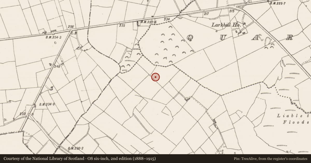 Ordnance Survey six-inch map, 2nd edition (1888–1915) covering the location of Barrow - ring-barrow, Doobeg, County Sligo, with a pin at the register's coordinates