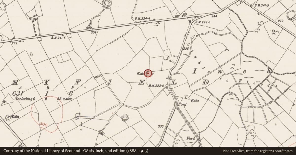 Ordnance Survey six-inch map, 2nd edition (1888–1915) covering the location of Ringfort - rath, Quarryfield, County Sligo, with a pin at the register's coordinates