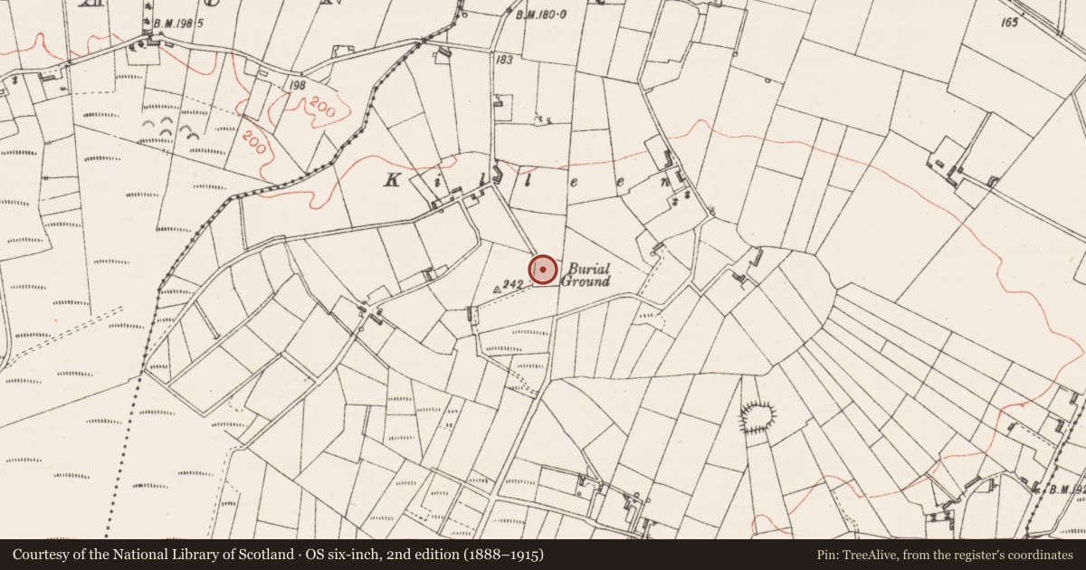 Ordnance Survey six-inch map, 2nd edition (1888–1915) covering the location of Religious house - unclassified, Montiagh, County Sligo, with a pin at the register's coordinates