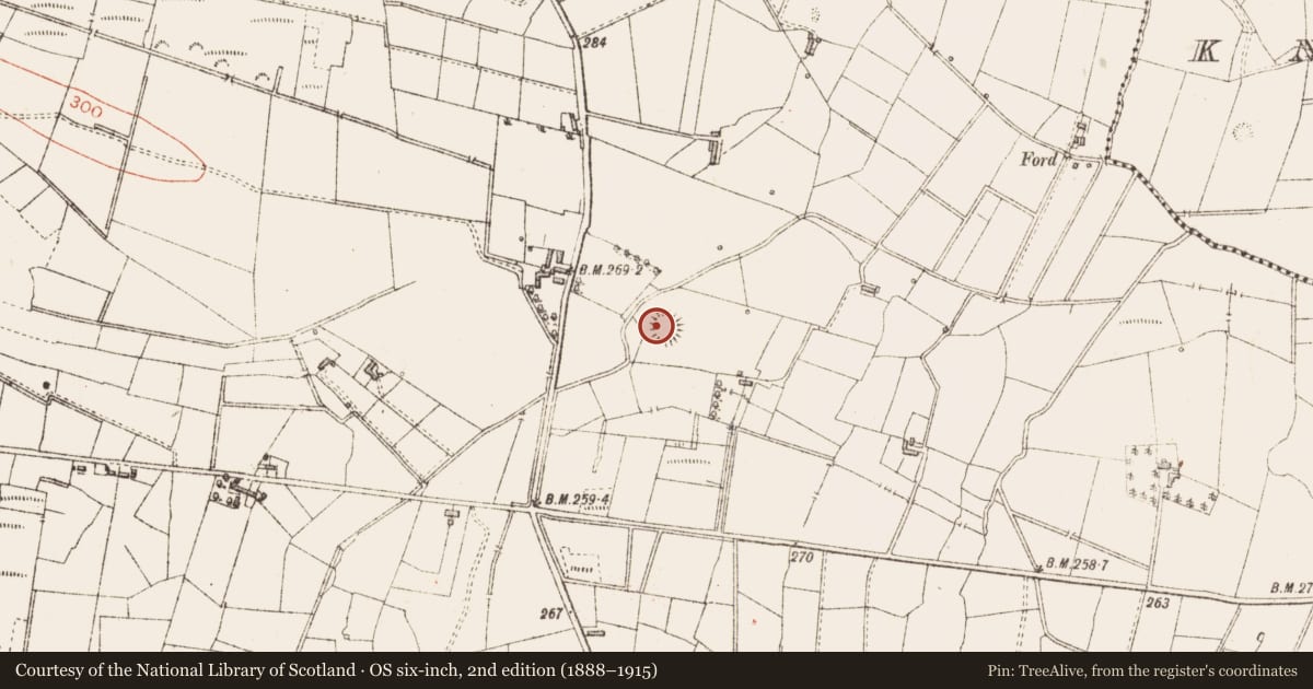 Ordnance Survey six-inch map, 2nd edition (1888–1915) covering the location of Ringfort - rath, Cuilmore, County Sligo, with a pin at the register's coordinates