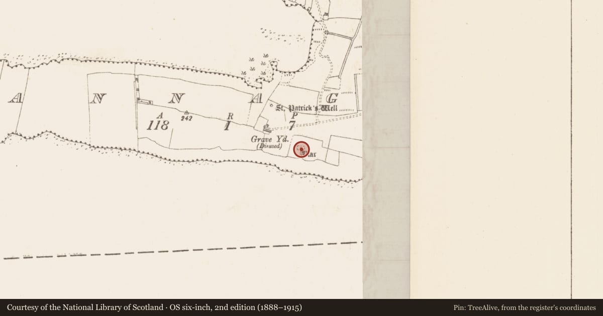 Ordnance Survey six-inch map, 2nd edition (1888–1915) covering the location of Graveyard, Annagh, County Sligo, with a pin at the register's coordinates