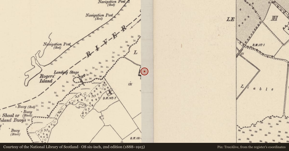Ordnance Survey six-inch map, 2nd edition (1888–1915) covering the location of House - fortified house, Lehinch, County Tipperary North, with a pin at the register's coordinates