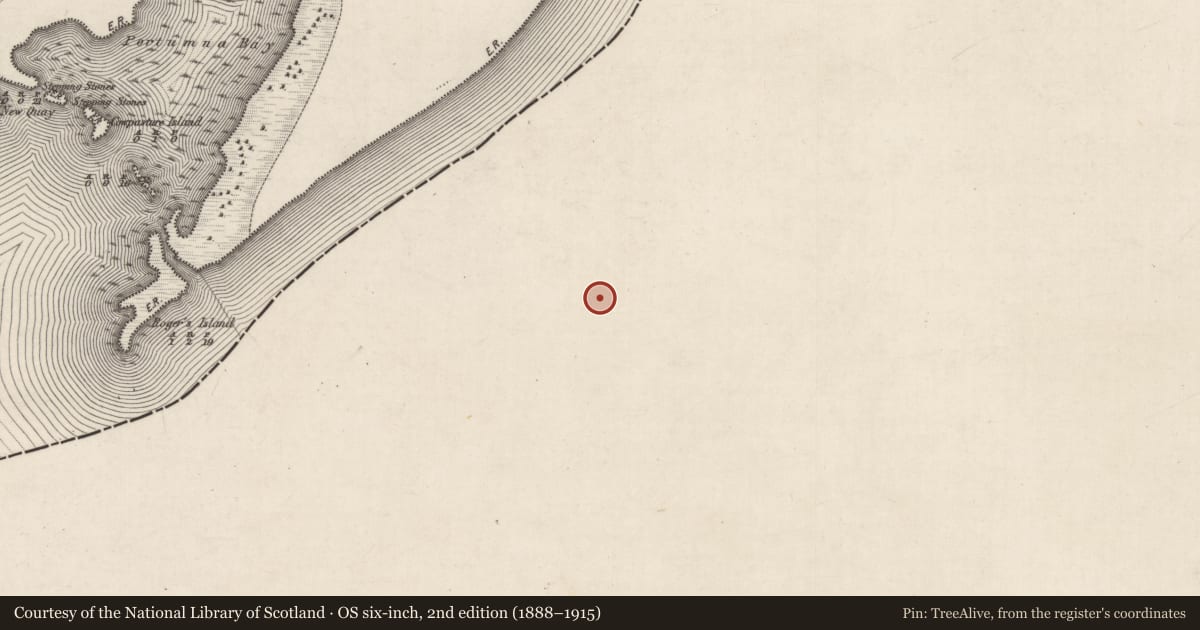 Ordnance Survey six-inch map, 2nd edition (1888–1915) covering the location of Bawn, Lehinch, County Tipperary North, with a pin at the register's coordinates
