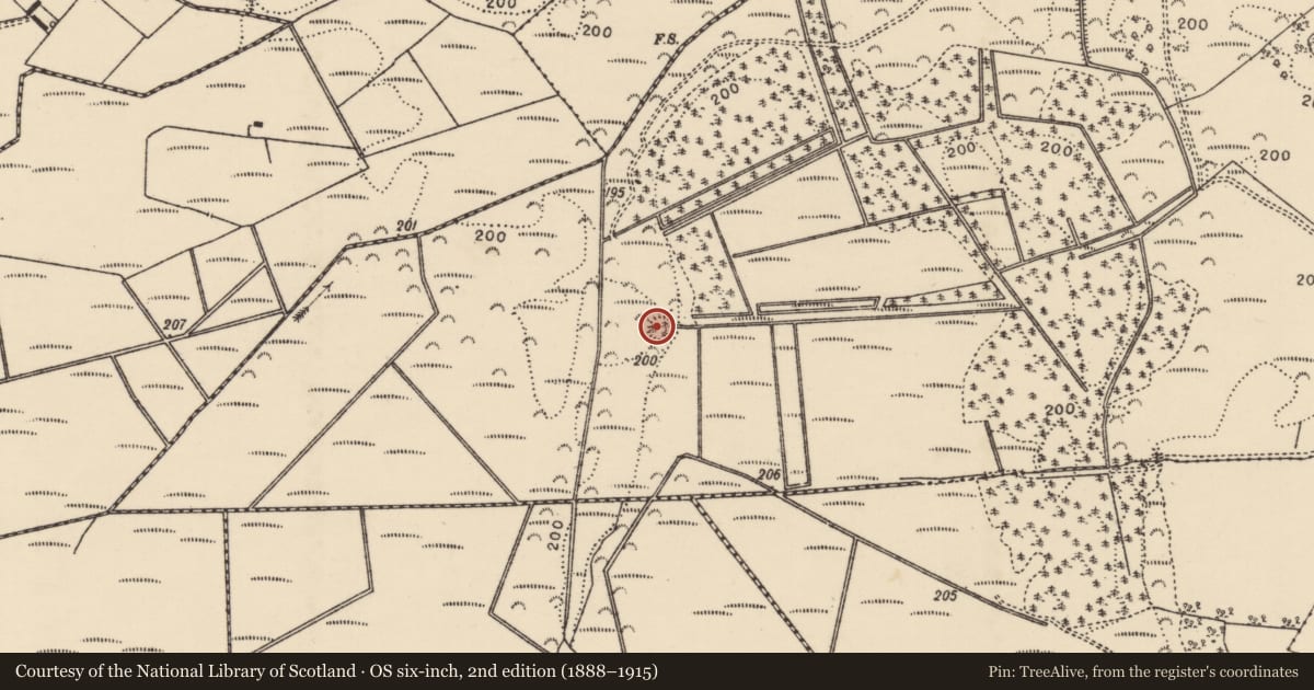 Ordnance Survey six-inch map, 2nd edition (1888–1915) covering the location of Enclosure, Faddan More, County Tipperary North, with a pin at the register's coordinates