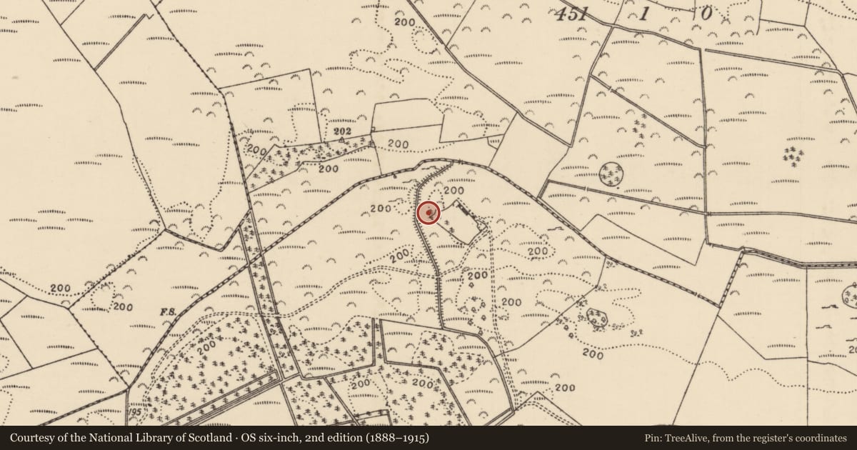Ordnance Survey six-inch map, 2nd edition (1888–1915) covering the location of Earthwork, Faddan More, County Tipperary North, with a pin at the register's coordinates