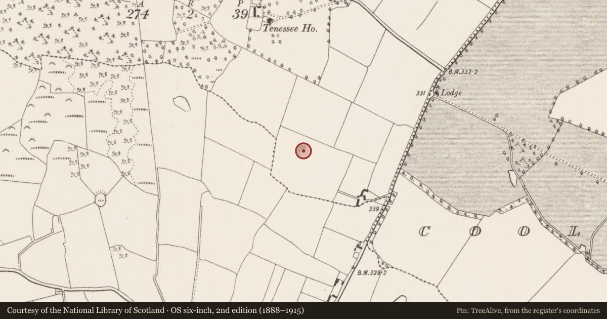 Ordnance Survey six-inch map, 2nd edition (1888–1915) covering the location of Ringfort - rath, Coolnagrower, County Tipperary North, with a pin at the register's coordinates
