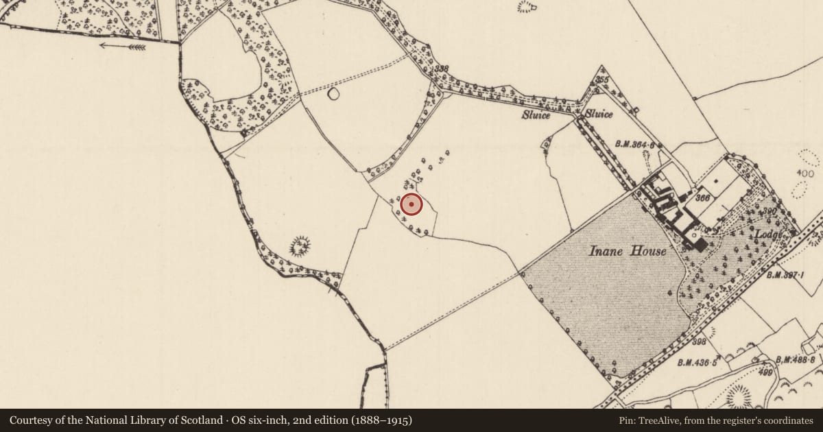 Ordnance Survey six-inch map, 2nd edition (1888–1915) covering the location of Enclosure, Inane, County Tipperary North, with a pin at the register's coordinates