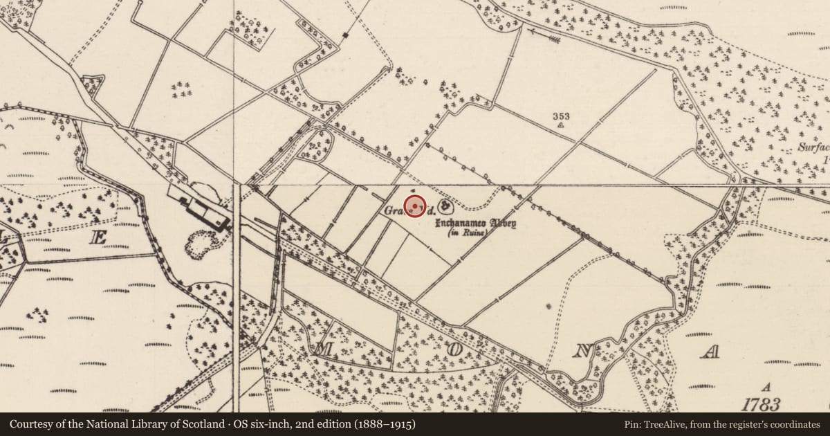 Ordnance Survey six-inch map, 2nd edition (1888–1915) covering the location of Fish-pond, Monaincha, County Tipperary North, with a pin at the register's coordinates