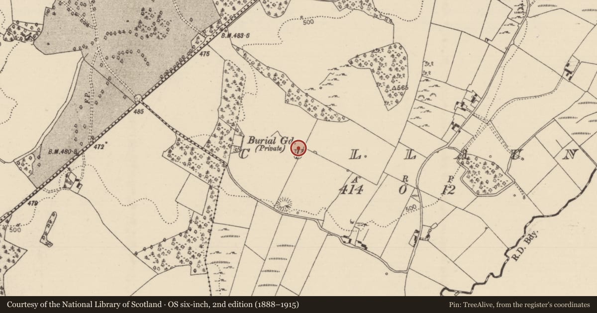 Ordnance Survey six-inch map, 2nd edition (1888–1915) covering the location of Standing stone, Cullaun, County Tipperary North, with a pin at the register's coordinates