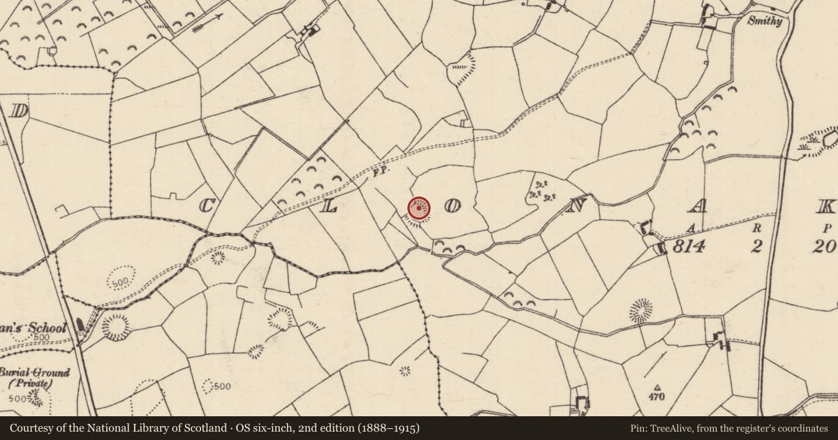 Ordnance Survey six-inch map, 2nd edition (1888–1915) covering the location of Ringfort - rath, Clonakenny, County Tipperary North, with a pin at the register's coordinates