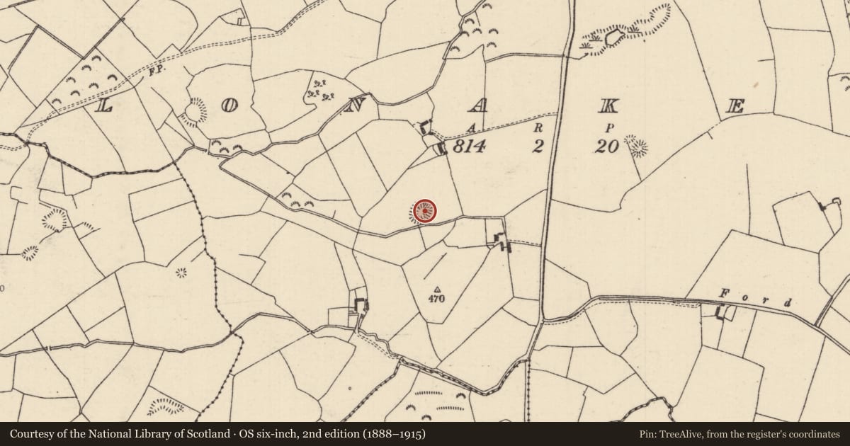 Ordnance Survey six-inch map, 2nd edition (1888–1915) covering the location of Ringfort - rath, Clonakenny, County Tipperary North, with a pin at the register's coordinates