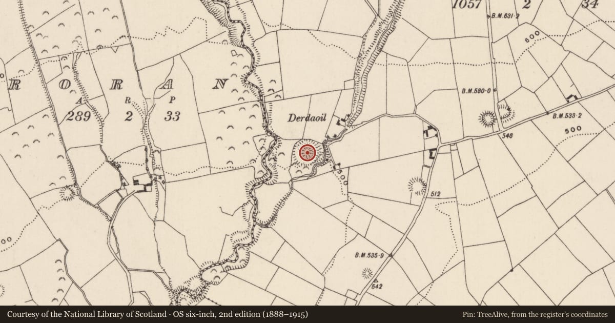 Ordnance Survey six-inch map, 2nd edition (1888–1915) covering the location of Ringfort - rath, Curraghmore (Kilmastulla Par.), County Tipperary North, with a pin at the register's coordinates