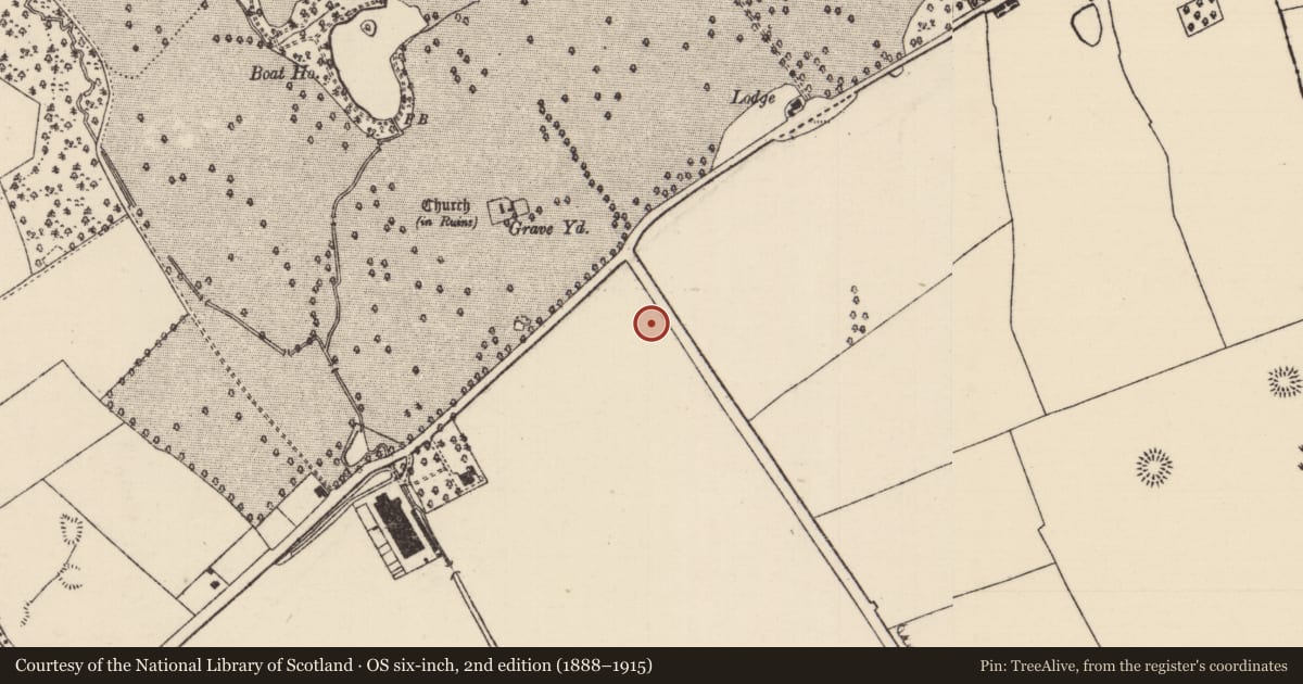 Ordnance Survey six-inch map, 2nd edition (1888–1915) covering the location of Earthwork, Barnane (Barnane-ely Par.), County Tipperary North, with a pin at the register's coordinates