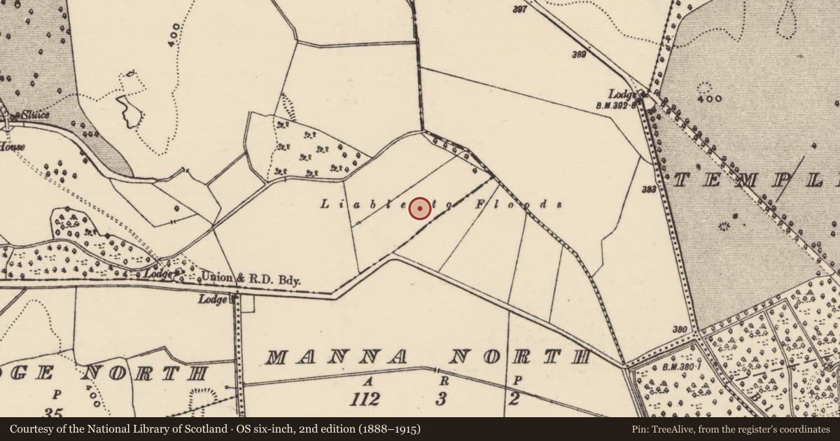 Ordnance Survey six-inch map, 2nd edition (1888–1915) covering the location of Mound, Lloydsborough (Killea Par.), County Tipperary North, with a pin at the register's coordinates