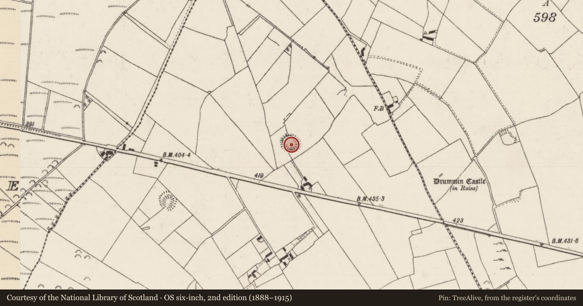Ordnance Survey six-inch map, 2nd edition (1888–1915) covering the location of Ringfort - rath, Ballyknockane (Templetouhy Par.), County Tipperary North, with a pin at the register's coordinates