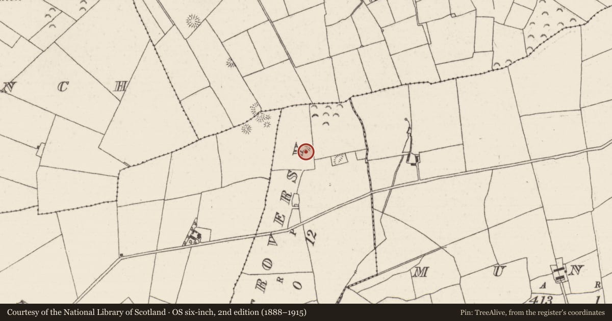 Ordnance Survey six-inch map, 2nd edition (1888–1915) covering the location of Barrow - unclassified, Controversy, County Tipperary North, with a pin at the register's coordinates