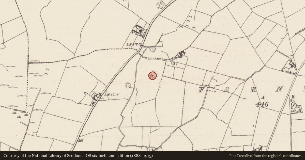 Ordnance Survey six-inch map, 2nd edition (1888–1915) covering the location of Ringfort - rath, Ballykinlalee, County Tipperary North, with a pin at the register's coordinates