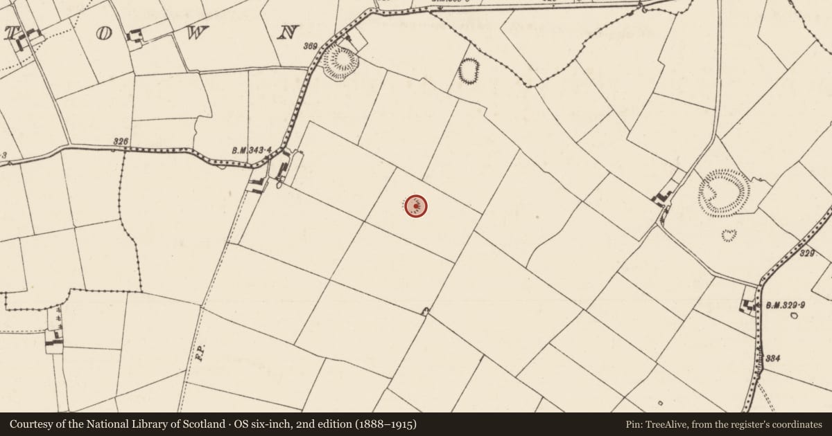 Ordnance Survey six-inch map, 2nd edition (1888–1915) covering the location of Ringfort - rath, Beakstown, County Tipperary North, with a pin at the register's coordinates