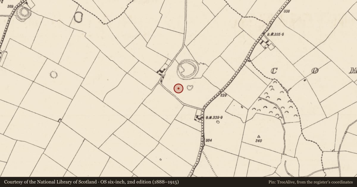 Ordnance Survey six-inch map, 2nd edition (1888–1915) covering the location of Habitation site, Beakstown, County Tipperary North, with a pin at the register's coordinates